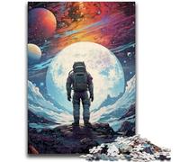 1000 Piece Jigsaw Puzzle for Adults And Teenagers Alien Astronaut in Space Educational Family Game Is Ideal As Gifts for The Whole Family for 14+ 26x38cm