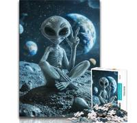 1000 Piece Jigsaw Puzzle for Adults And Teenagers Aliens from Outer Space Teenager Puzzles,Family Educational Games Home Decoration Gift (size 75x50cm)