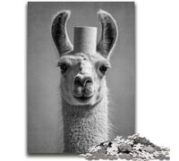 1000 Piece Jigsaw Puzzle for Adults And Teenagers Alpaca And Toilet Paper Staycation Kill Time with Fully Interlocking Randomly Shaped Pieces 50x75cm