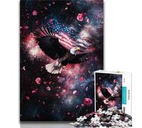1000 Piece Jigsaw Puzzle for Adults And Teenagers American Flag Eagle,learning Educational Is Ideal As A Gift for The Whole Family 38x26cm