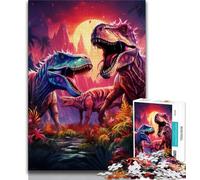 1000 Piece Jigsaw Puzzle for Adults And Teenagers Ancient Dinosaurs,Charcoal Art Staycation Kill Time for Home Decoration (75x50cm)