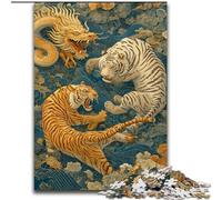 1000 Piece Jigsaw Puzzle for Adults And Teenagers Ancient Tiger,Staycation Kill Time with Matching Poster And Trivia Sheet 50x75cm