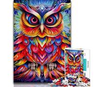 1000 Piece Jigsaw Puzzle for Adults And Teenagers Animal Art Owl Adult Puzzles,Game Toys Every Piece Is Unique - Challenging Family Fun Game (size 38x26cm)