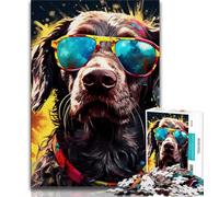 1000 Piece Jigsaw Puzzle for Adults And Teenagers Animal Colorful Dogs,Charcoal Art Staycation Kill Time for Home Decoration (75x50cm)