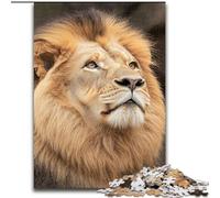 1000 Piece Jigsaw Puzzle for Adults And Teenagers Animal Lion,Staycation Kill Time with Matching Poster And Trivia Sheet 38x26cm