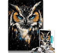 1000 Piece Jigsaw Puzzle for Adults And Teenagers Animal Owl,Family Game Stress Reliever Difficult Challenge Suitable for Couples (75x50cm)