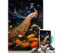 1000 Piece Jigsaw Puzzle for Adults And Teenagers Animal Peacock,Stress Reliever Staycation Kill Time Wishlist with Santa Claus (75x50cm)