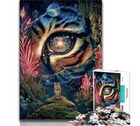 1000 Piece Jigsaw Puzzle for Adults And Teenagers Animal Tiger Art,Challenging Game And Family Play with Matching Poster And Trivia Sheet (38x26cm)