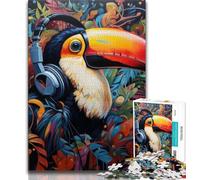 1000 Piece Jigsaw Puzzle for Adults And Teenagers Animal Toucans Puzzles for Teenagers,Birthday Present, Gifts, Wall Art for Age 14 Years Up 75x50cm