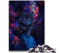 1000 Piece Jigsaw Puzzle for Adults And Teenagers Animal Wolf Art Charcoal Art Staycation Kill Time for Home Decoration 50x75cm
