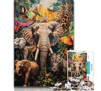 1000 Piece Jigsaw Puzzle for Adults And Teenagers Animal World,Educational Games Home Decoration Educational Game for Birthday,Chrismas (38x26cm)
