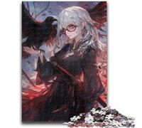 1000 Piece Jigsaw Puzzle for Adults And Teenagers Anime Crow Girl, Suitable for People Aged 14 And Above Educational Games Secret Santa Gifts 26X38CM