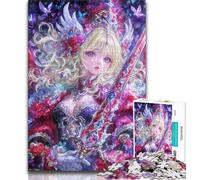 1000 Piece Jigsaw Puzzle for Adults And Teenagers Anime Girl Warrior 1000 Piece Puzzle,Interesting Stress Reduction Parent-child Interaction (size 38x26cm)