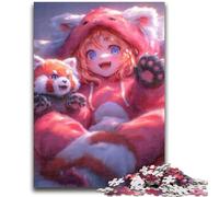1000 Piece Jigsaw Puzzle for Adults And Teenagers Anime Red Panda Girl Puzzles for Teenagers,Quiz Game Wall Decoration Unique Birthday And Xmas Gifts (26x38cm)