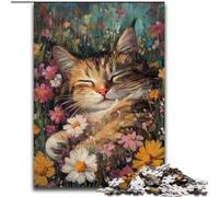 1000 Piece Jigsaw Puzzle for Adults And Teenagers Art Cat,Stress Reliever Staycation Kill Time Wishlist with Santa Claus 38x26cm