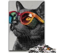 1000 Piece Jigsaw Puzzle for Adults And Teenagers Art Cat Teenager Jigsaw,Stress Reliever Staycation Kill Time Parent-child Interaction (50x75cm)