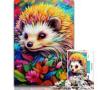 1000 Piece Jigsaw Puzzle for Adults And Teenagers Art Hedgehog Adult Puzzles,Educational Games Wall Decoration Unique Birthday And Xmas Gifts (size 75x50cm)