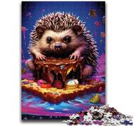 1000 Piece Jigsaw Puzzle for Adults And Teenagers Art Hedgehog Puzzles for Teenagers,Birthday Present, Gifts, Wall Art for Age 14 Years Up (26x38cm)