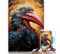 1000 Piece Jigsaw Puzzle for Adults And Teenagers Artistic Giant Hornbill 1000 Piece Jigsaw,for Educational Game Challenge Toy Deal As Gifts for The Whole Family 38x26cm