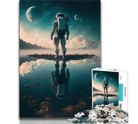 1000 Piece Jigsaw Puzzle for Adults And Teenagers Astronaut on New Planet Puzzles,Family Educational Games Home Decoration Gift 75x50cm
