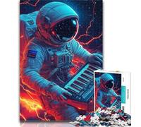 1000 Piece Jigsaw Puzzle for Adults And Teenagers Astronaut Playing Music Puzzles,Challenging Game Gifts for Is Ideal As A Gift for The Whole Family 50x75cm