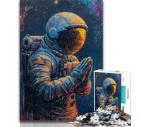 1000 Piece Jigsaw Puzzle for Adults And Teenagers Astronaut Praying Puzzles for Teenagers,for Educational Game Challenge Toy Birthday Present, Gifts, Wall Art (size 38x26cm)