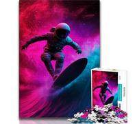 1000 Piece Jigsaw Puzzle for Adults And Teenagers Astronaut Space Surfing 1000 Pieces for Adults,learning Educational for Is Ideal As A Gift for The Whole Family (size 75x50cm)