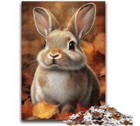 1000 Piece Jigsaw Puzzle for Adults And Teenagers Autumn Bunny 1000 Pieces for Teenagers,for Challenging Toy Game And Family Play (38x26cm)