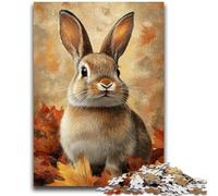 1000 Piece Jigsaw Puzzle for Adults And Teenagers Autumn Bunny Teenager Jigsaw,Educational Toy Funny Family Games Unique Home Decor (75x50cm)