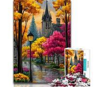 1000 Piece Jigsaw Puzzle for Adults And Teenagers Autumn City Scenery 1000 Pieces for Adults,for Challenging Toy Game And Family Play (size 75x50cm)