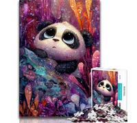 1000 Piece Jigsaw Puzzle for Adults And Teenagers Baby Panda,Charcoal Art Staycation Kill Time for Home Decoration 38x26cm