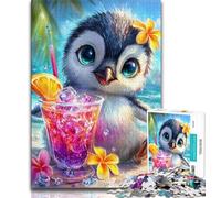 1000 Piece Jigsaw Puzzle for Adults And Teenagers Baby Penguin,Educational Games Home Decoration Suitable for Desktop Decoration 75x50cm