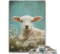 1000 Piece Jigsaw Puzzle for Adults And Teenagers Baby Sheep 1000 Pieces for Teenagers,Quiz Game for Is Ideal As A Gift for The Whole Family (38x26cm)