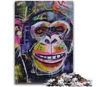 1000 Piece Jigsaw Puzzle for Adults And Teenagers Basquiat Chimpanzee Teenager Jigsaw,Educational Toy Funny Family Games Unique Home Decor (38x26cm)