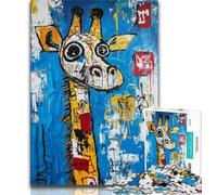 1000 Piece Jigsaw Puzzle for Adults And Teenagers Basquiat Giraffe Puzzles,Educational Games DIY Toys Great Gifts And Toys 26x38cm