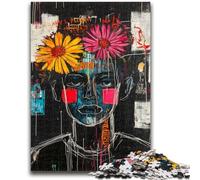 1000 Piece Jigsaw Puzzle for Adults And Teenagers Basquiat-style Poppy Skull for And from 14 Years And over Play Toys Because It Is Ideal As A Gift for The Whole Family 50x75cm