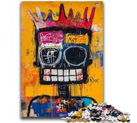 1000 Piece Jigsaw Puzzle for Adults And Teenagers Basquiat-style Skull Challenging Game And Family Play Secret Santa Gifts 50x75cm