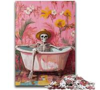 1000 Piece Jigsaw Puzzle for Adults And Teenagers Bathroom Skeleton 1000 Piece Puzzle,is Ideal As Gifts for The Whole Family for Age 14 (26x38cm)