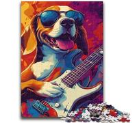 1000 Piece Jigsaw Puzzle for Adults And Teenagers Beagle Playing Guitar Adult Puzzles,Home Decoration Toys for Age 14 Years Up (75x50cm)