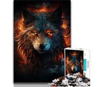 1000 Piece Jigsaw Puzzle for Adults And Teenagers Beautiful Fierce Wolf Adult Puzzles,Game Toys Every Piece Is Unique - Challenging Family Fun Game (size 38x26cm)