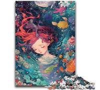 1000 Piece Jigsaw Puzzle for Adults And Teenagers Beautiful Girl in The Ocean Puzzles,Family Educational Games Home Decoration Gift (26x38cm)