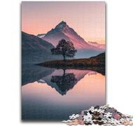 1000 Piece Jigsaw Puzzle for Adults And Teenagers Beautiful Mountains And Lakes Staycation Kill Time with Fully Interlocking Randomly Shaped Pieces 50x75cm