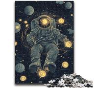 1000 Piece Jigsaw Puzzle for Adults And Teenagers Bitcoin Astronaut for 14+ Difficult to Complete But Fun And Humorous Birthday Gift 50x75cm