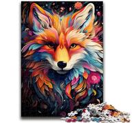 1000 Piece Jigsaw Puzzle for Adults And Teenagers Bizarre Colorful Fox for And from 14 Years And over Play Toys Because It Is Ideal As A Gift for The Whole Family 50x75cm
