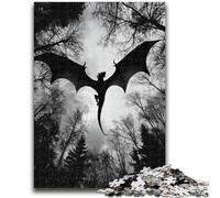 1000 Piece Jigsaw Puzzle for Adults And Teenagers Black Dragon Teenager Jigsaw,Educational Toy Funny Family Games Unique Home Decor (38x26cm)