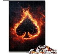 1000 Piece Jigsaw Puzzle for Adults And Teenagers Black Love Flame,Brain Intelligence Challenge Addictive Toys Birthday Present,Gifts,Wall Art 50x75cm