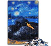 1000 Piece Jigsaw Puzzle for Adults And Teenagers Black Swan Night Sky Challenging Game And Family Play Secret Santa Gifts 50x75cm