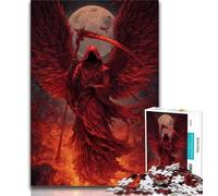 1000 Piece Jigsaw Puzzle for Adults And Teenagers Blood Moon Reaper,for Educational Game Challenge Toy Deal As Gifts for The Whole Family 38x26cm