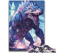 1000 Piece Jigsaw Puzzle for Adults And Teenagers Blue Ice Dinosaur Beast for Age 14 Years And over Family Games Christmas Game Presents for Women 50x75cm