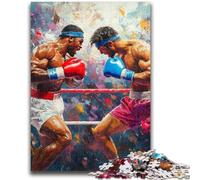 1000 Piece Jigsaw Puzzle for Adults And Teenagers Boxer Battle Adult Puzzles,Quiz Game Wall Decoration Unique Birthday And Xmas Gifts (38x26cm)